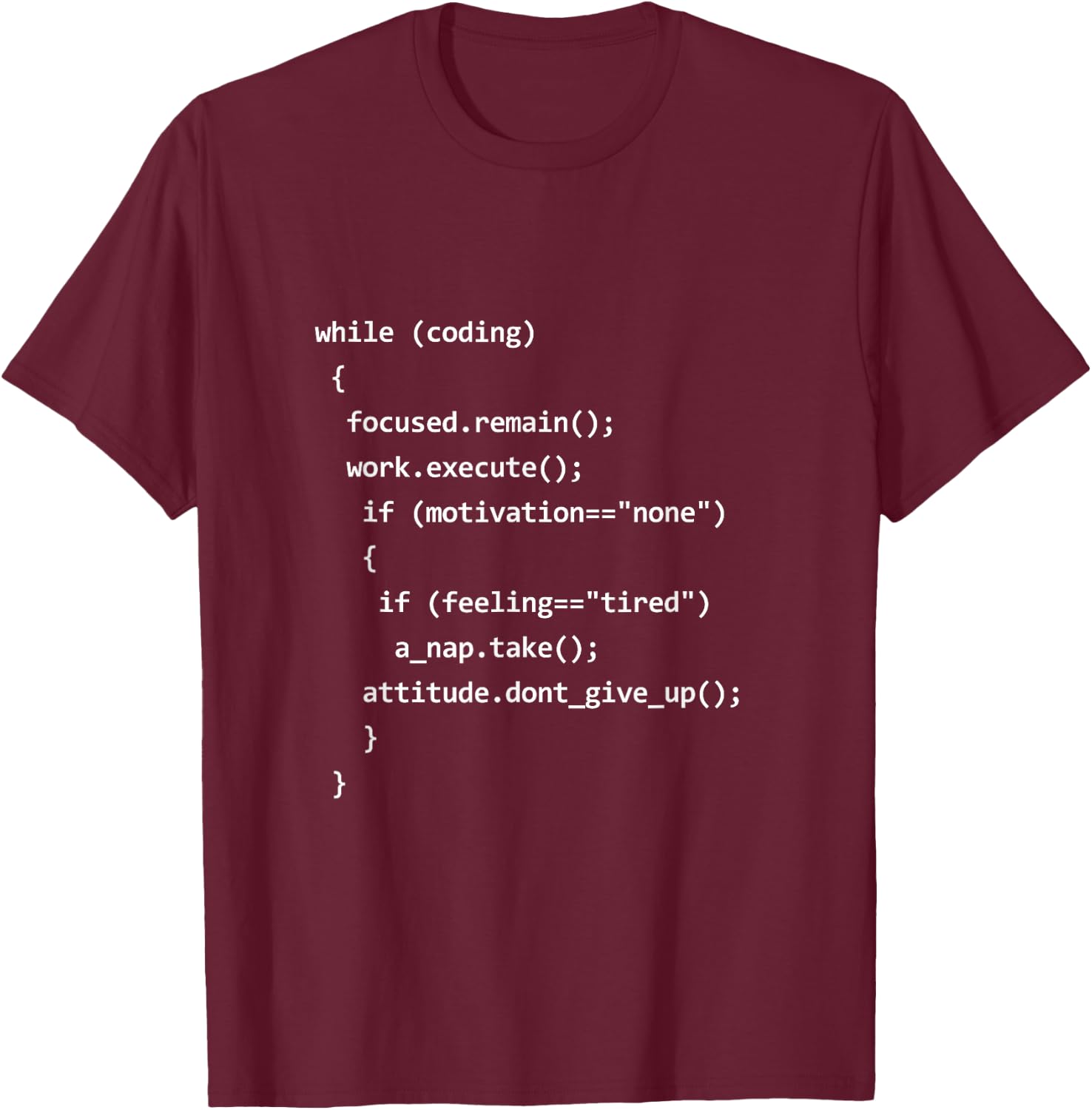 Funny Javascript Programming Web Software Developer Coder T-Shirt - T-Shirt | Maroon