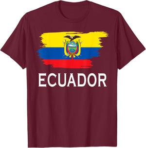 Ecuador Country Ecuadorian Flag Women Kids Ecuador T-Shirt - T-Shirt | Maroon