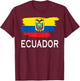 Ecuador Country Ecuadorian Flag Women Kids Ecuador T-Shirt - T-Shirt | Maroon