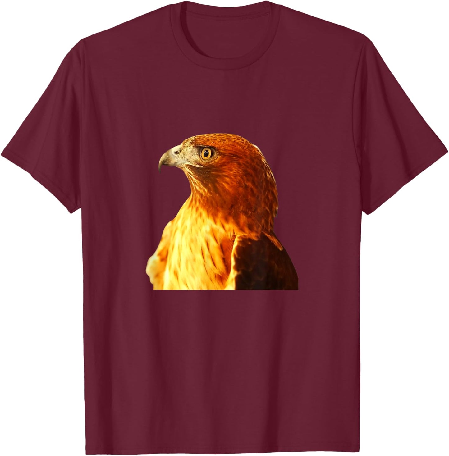Hawk Shirt Red-Shouldered Hawk Bird Ornithology T-Shirt - T-Shirt | Maroon
