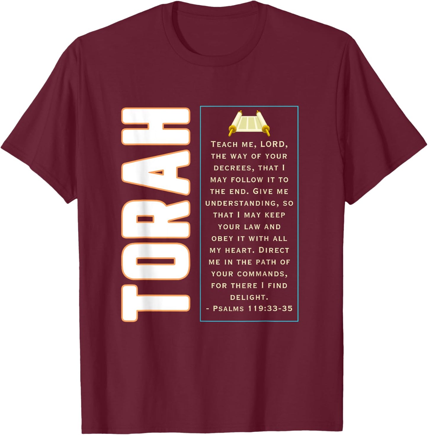 Lion of Judah Torah Observant Hebrew Roots T-Shirt - T-Shirt | Maroon