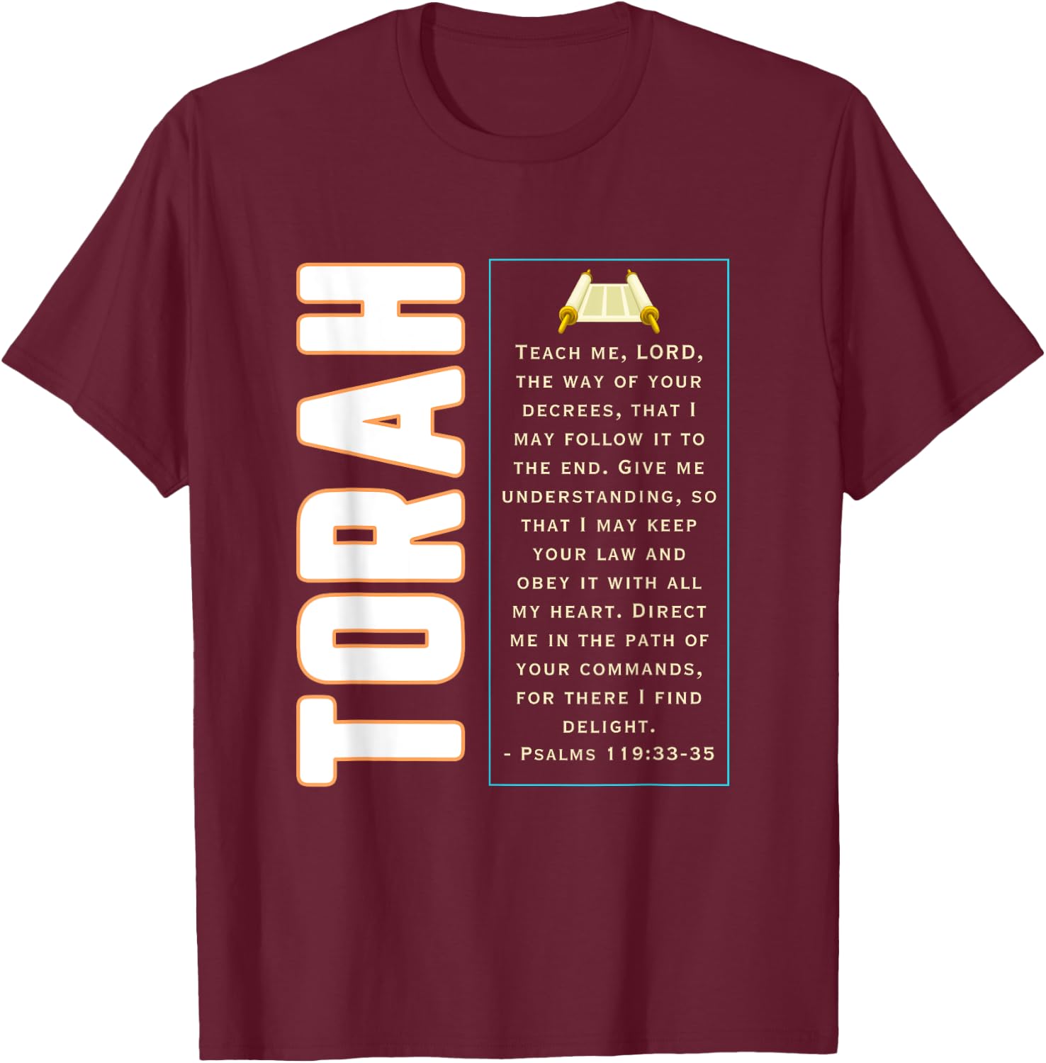 Lion of Judah Torah Observant Hebrew Roots T-Shirt - T-Shirt | Maroon