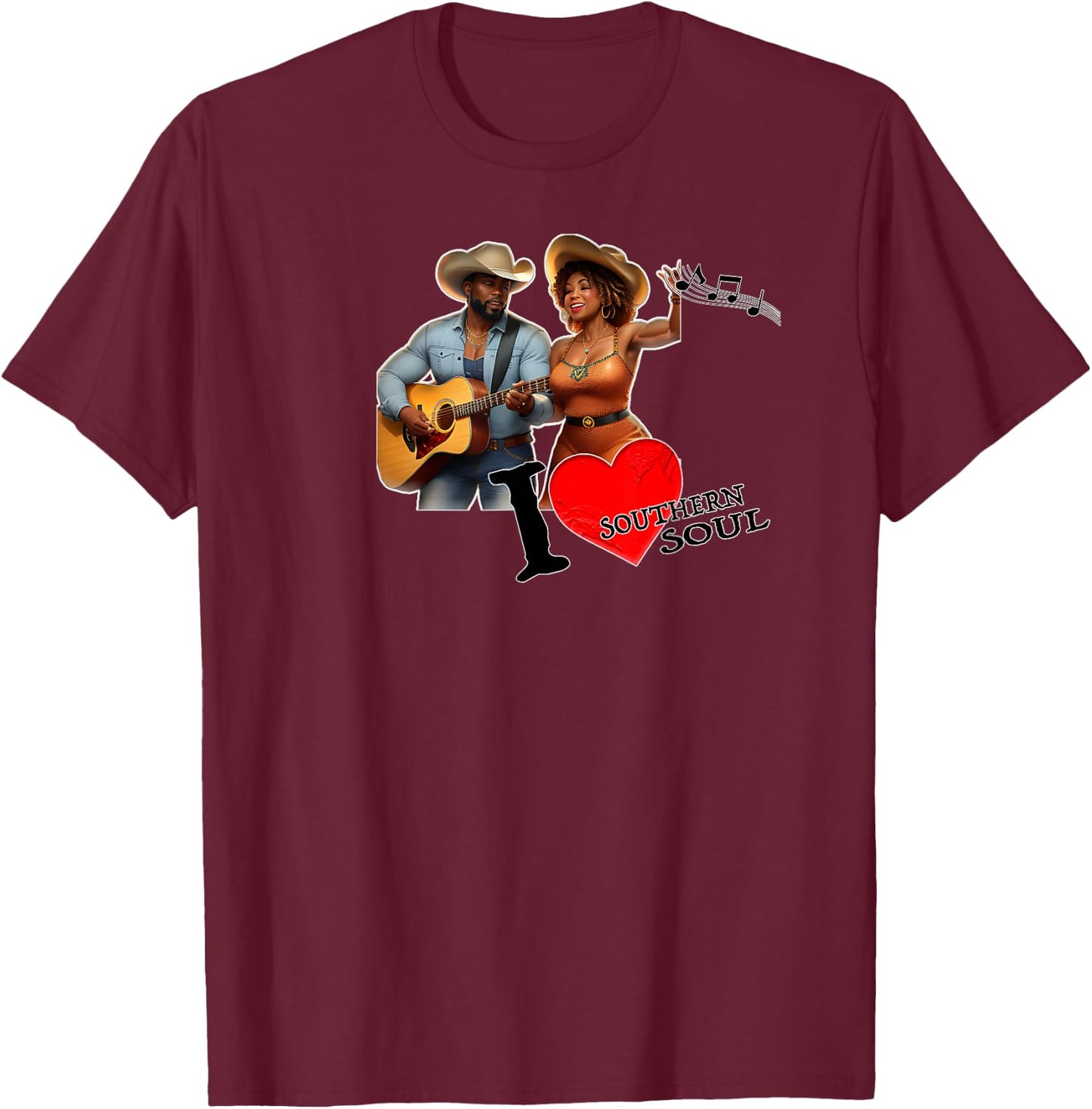 I Love Southern Soul T-Shirt - T-Shirt | Maroon