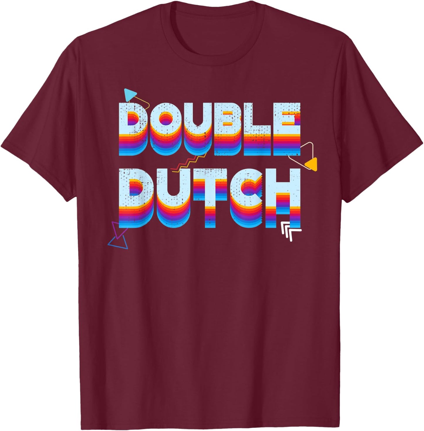 Double Dutch Shirt Childhood Games From the 80s 90s Costume T-Shirt - T-Shirt | Maroon