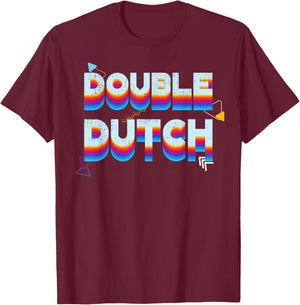 Double Dutch Shirt Childhood Games From the 80s 90s Costume T-Shirt - T-Shirt | Maroon