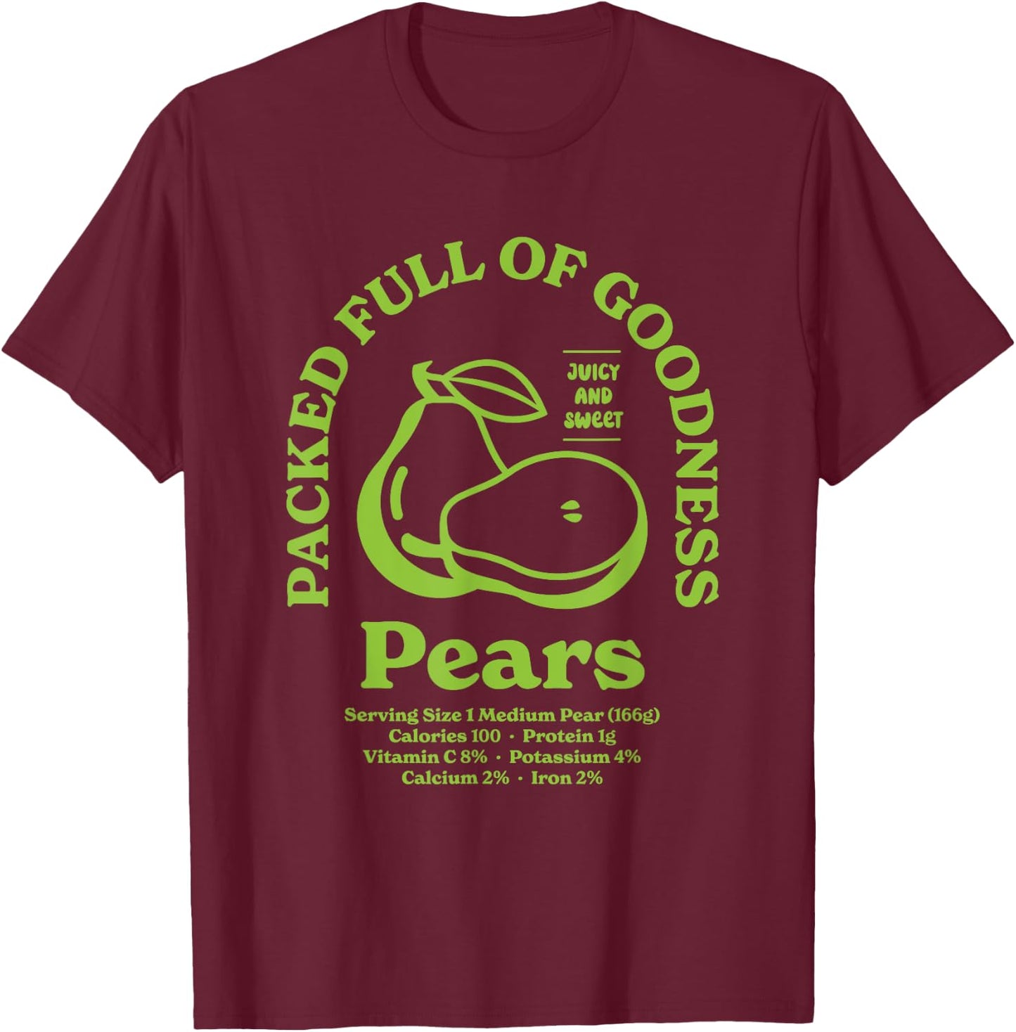 Pears T-Shirt - T-Shirt | Maroon