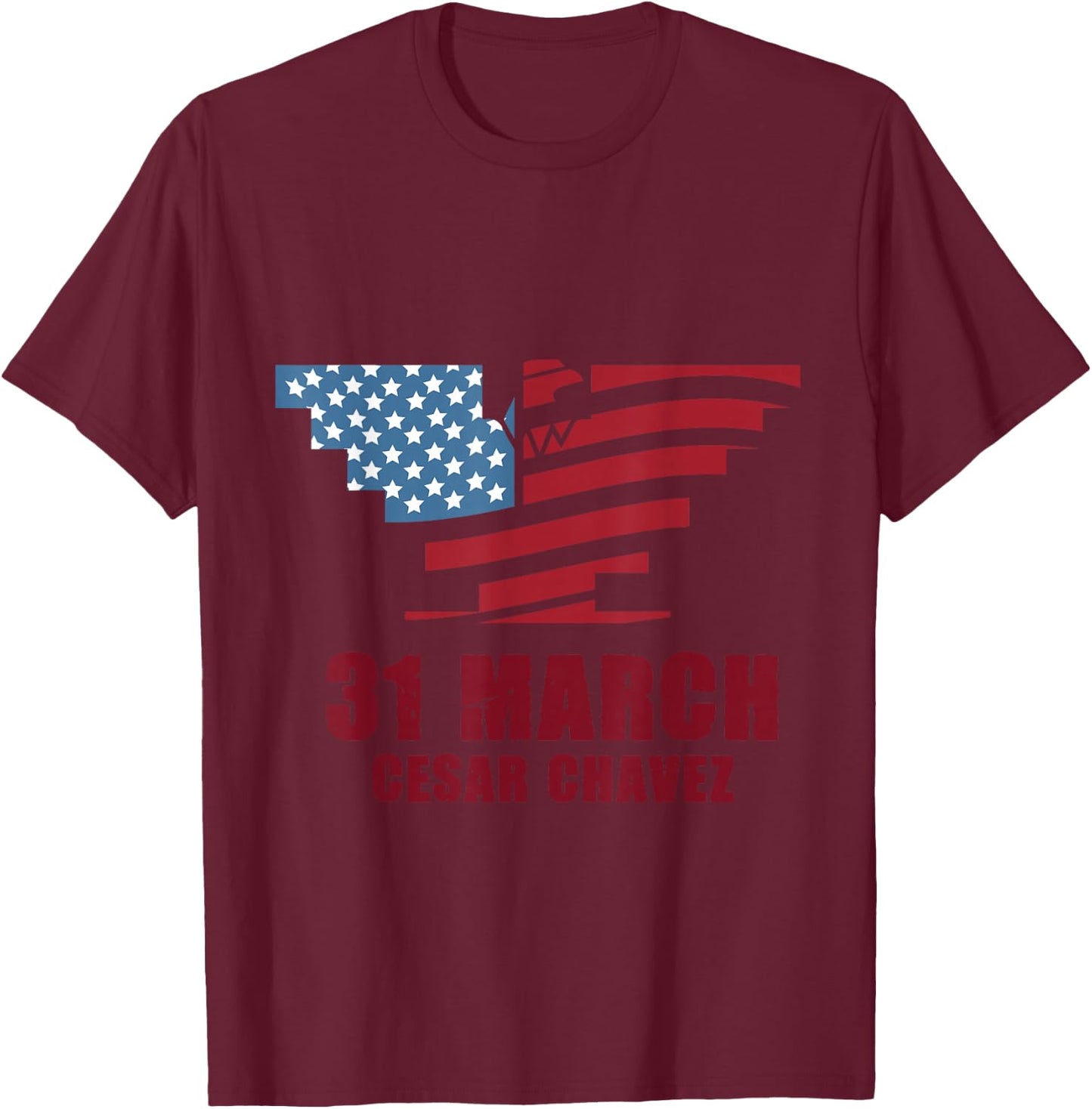 Cesar Chavez Day March 31 Si Se Puede T-Shirt - T-Shirt | Maroon