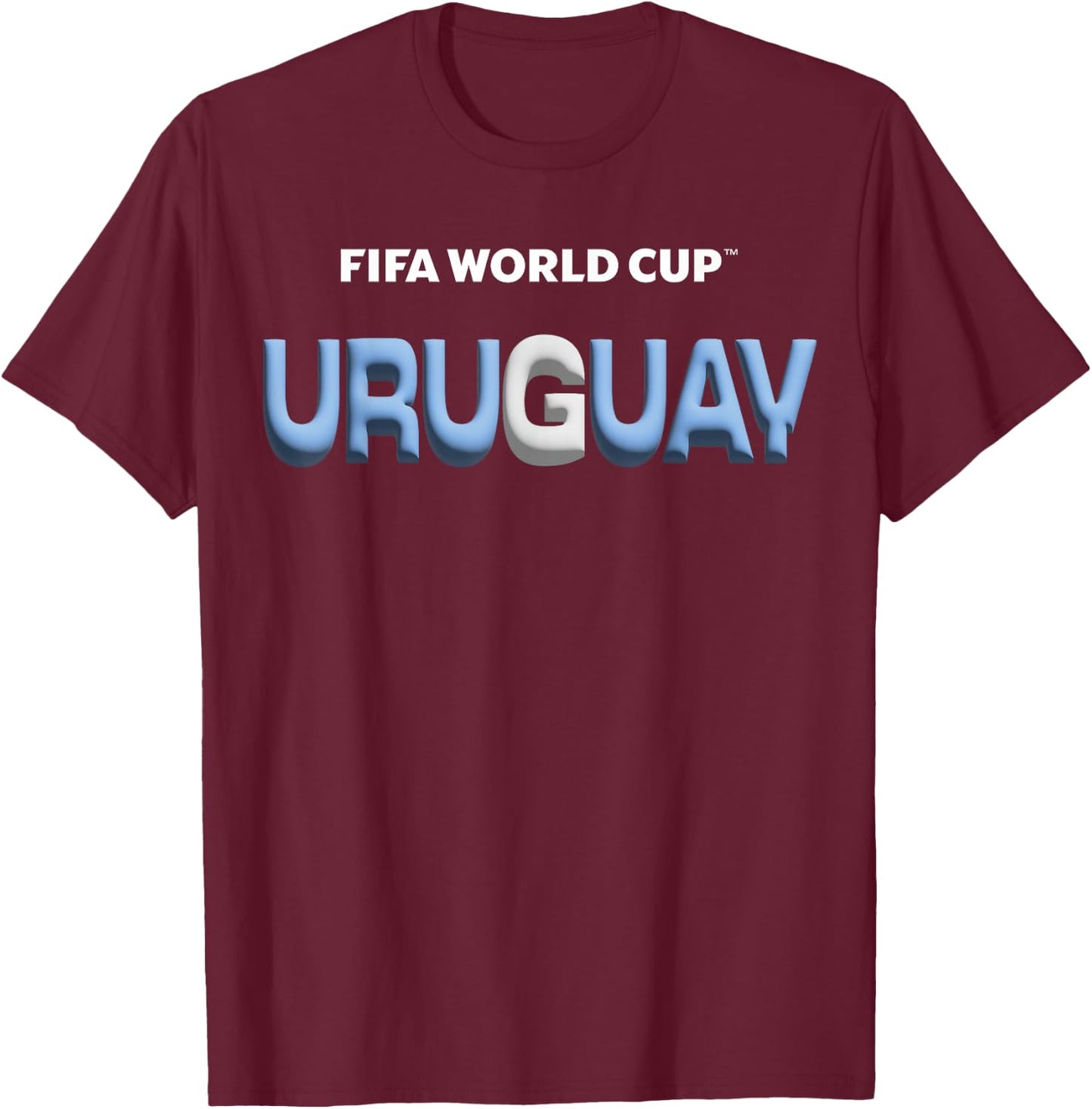 FIFA World CUP26 Uruguay Bubble Color T-Shirt - T-Shirt | Maroon