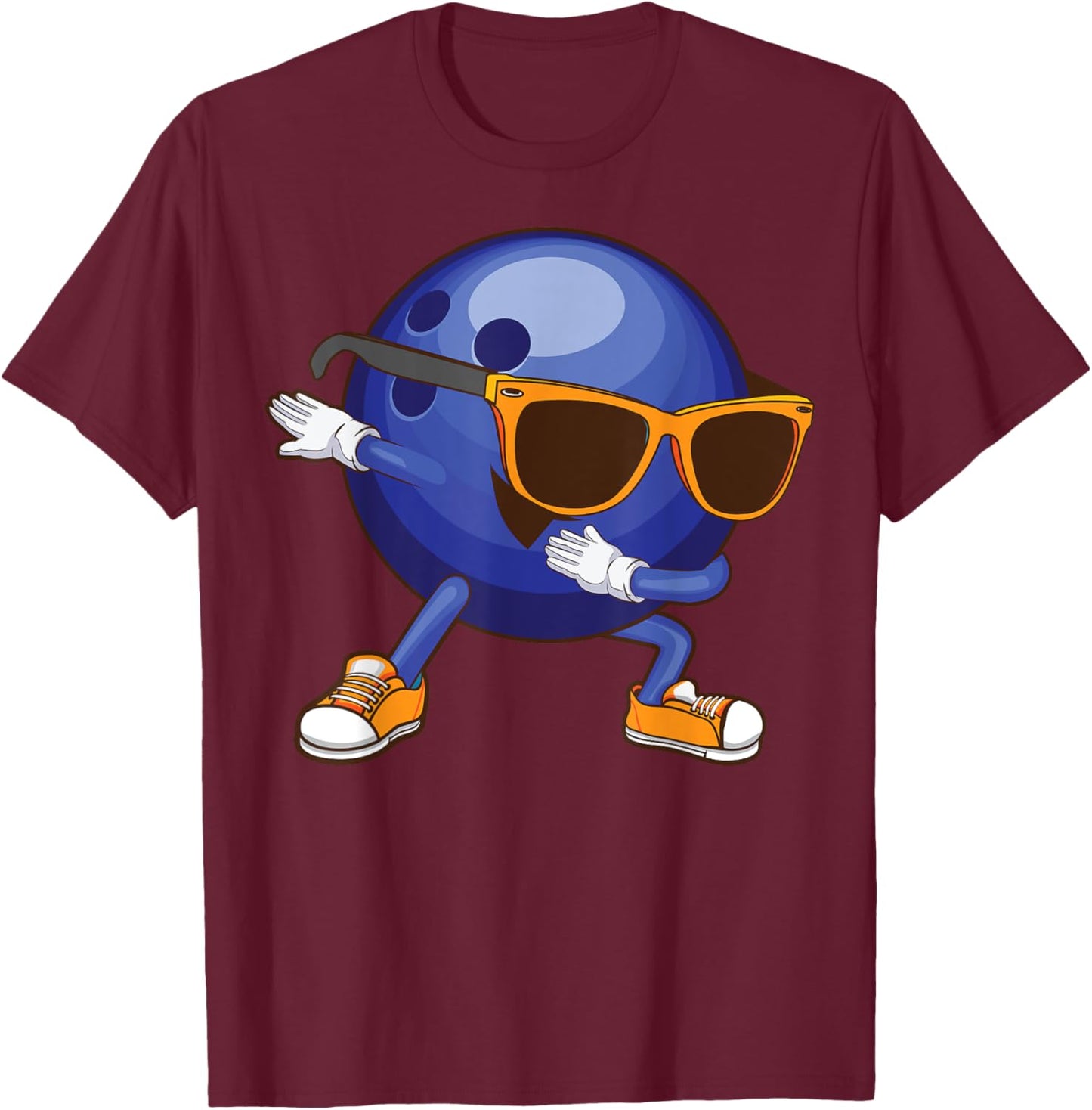 Cool Bowling Art Women Boys Kid Bowling Lover Bowler T-Shirt - T-Shirt | Maroon