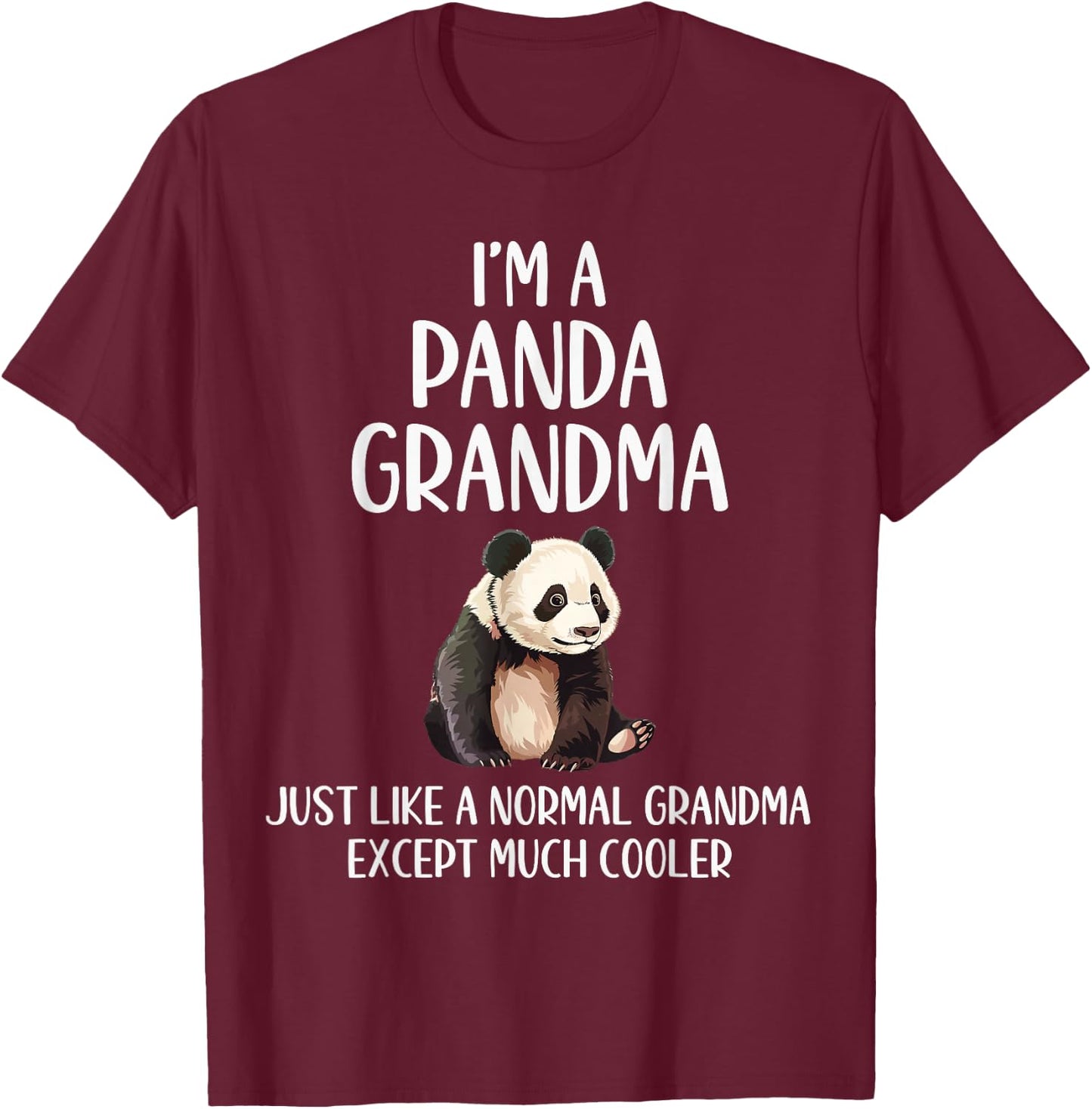 Panda Grandma Definition Funny Animals Lover Mothers Day T-Shirt - T-Shirt | Maroon