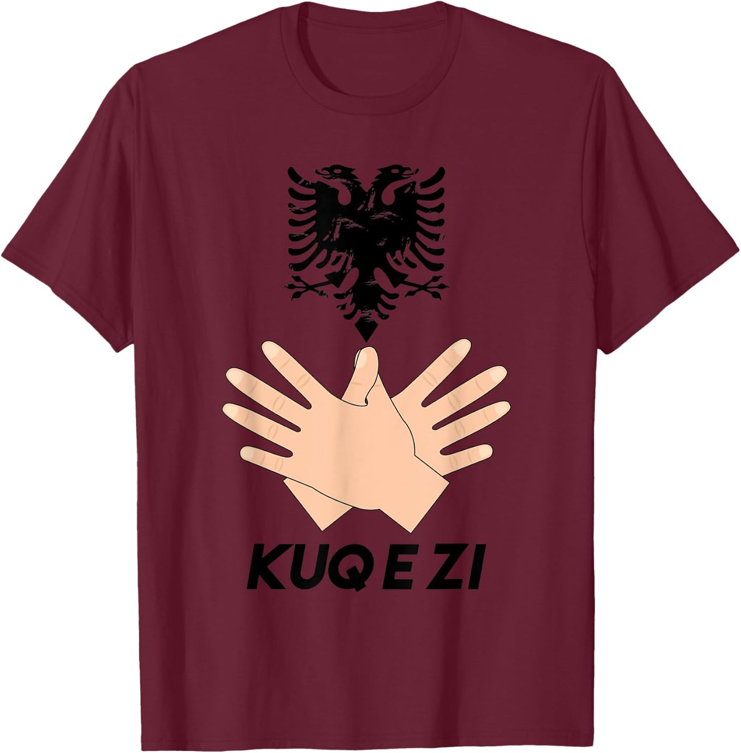Albanian Flag Shqip Shqiponja Albanian Eagle Albania T-Shirt - T-Shirt | Maroon