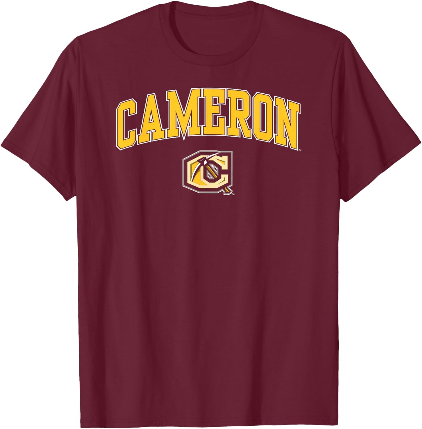Cameron Aggies Arch Over Black Officially Licensed T-Shirt - T-Shirt | Maroon