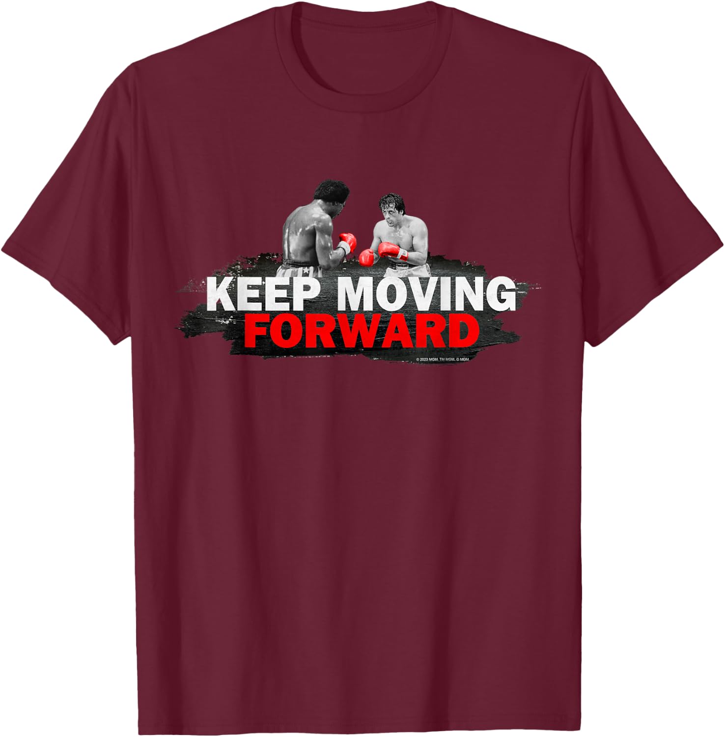 Rocky Keep Moving Forward T-Shirt - T-Shirt | Maroon