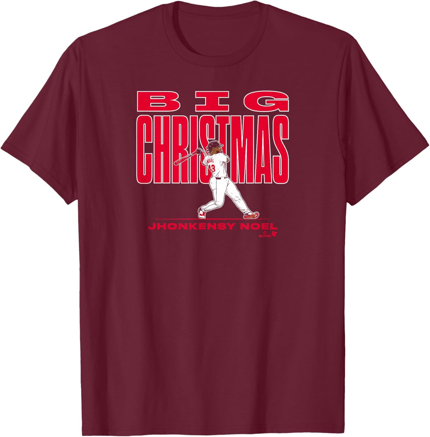 Jhonkensy Noel: Big Christmas - Cleveland Baseball T-Shirt - T-Shirt | Maroon