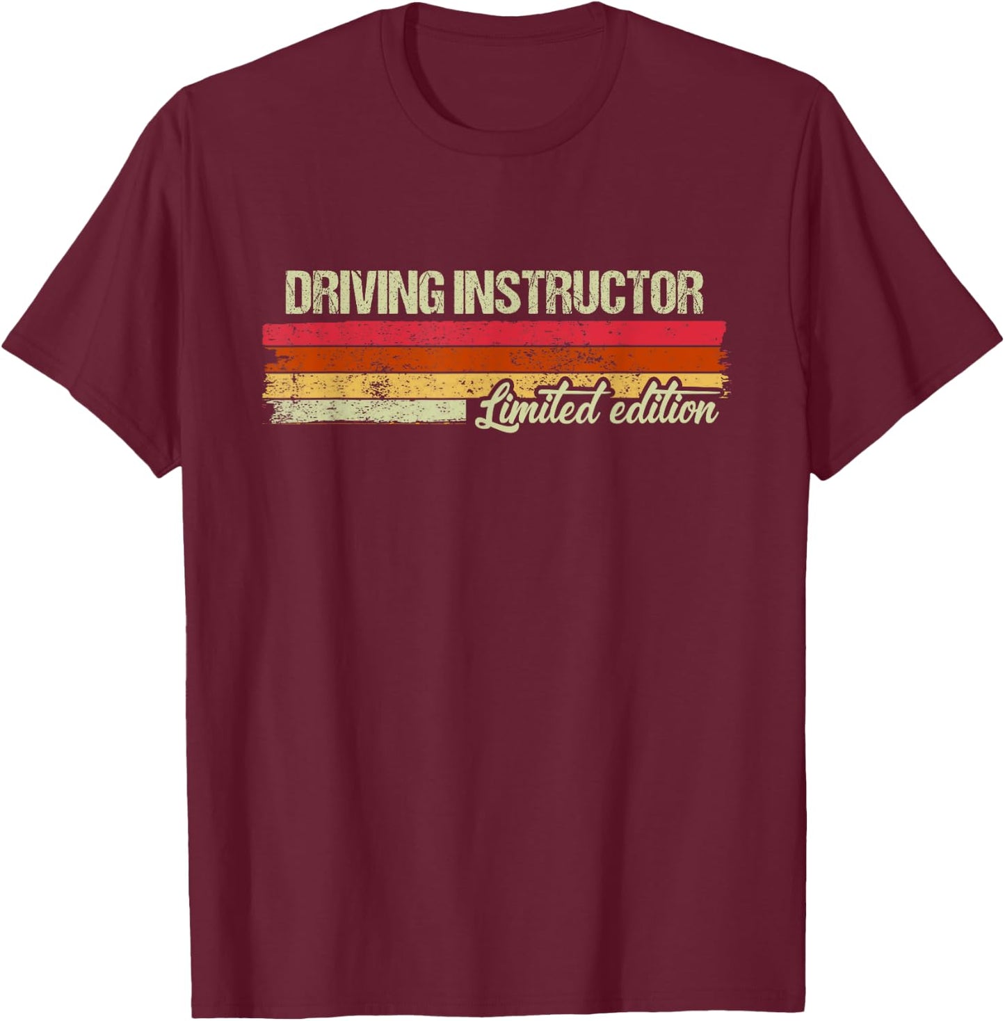 Vintage Driving Instructor Limited Edition T-Shirt - T-Shirt | Maroon