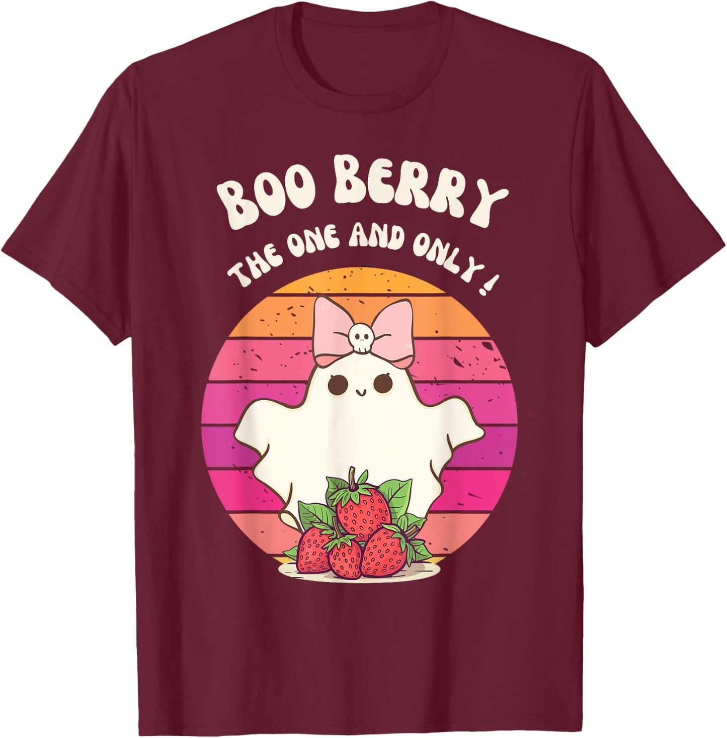 Funny Boo Berry The One and only Ghost Halloween Costume T-Shirt - T-Shirt | Maroon