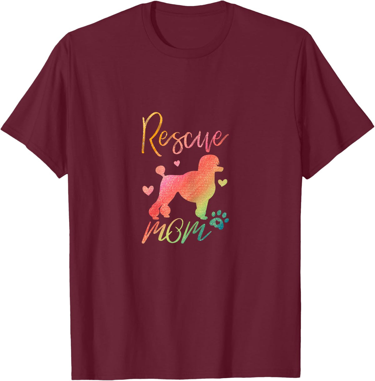 Rescue Poodle Mom Adopt Don't Shop Dog Rights Pet Adoption Women T-Shirt - T-Shirt | Maroon