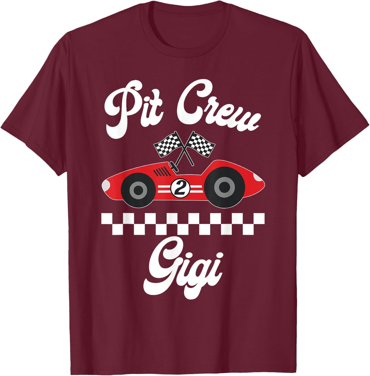 Two Fast Birthday Racing Car Party Gigi Of The Birthday Boy T-Shirt - T-Shirt | Maroon