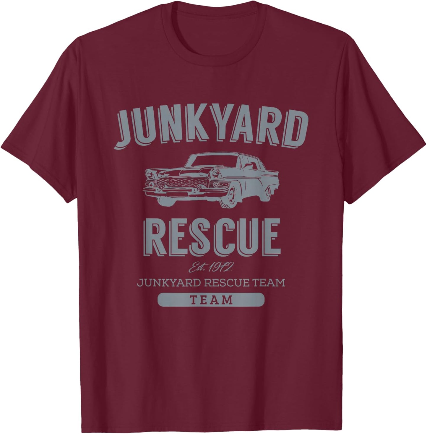 The Junkyard Rescue Team T-Shirt - T-Shirt | Maroon