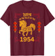 Born in the Year of the Horse 1954 Chinese New Year Zodiac T-Shirt - T-Shirt | Maroon