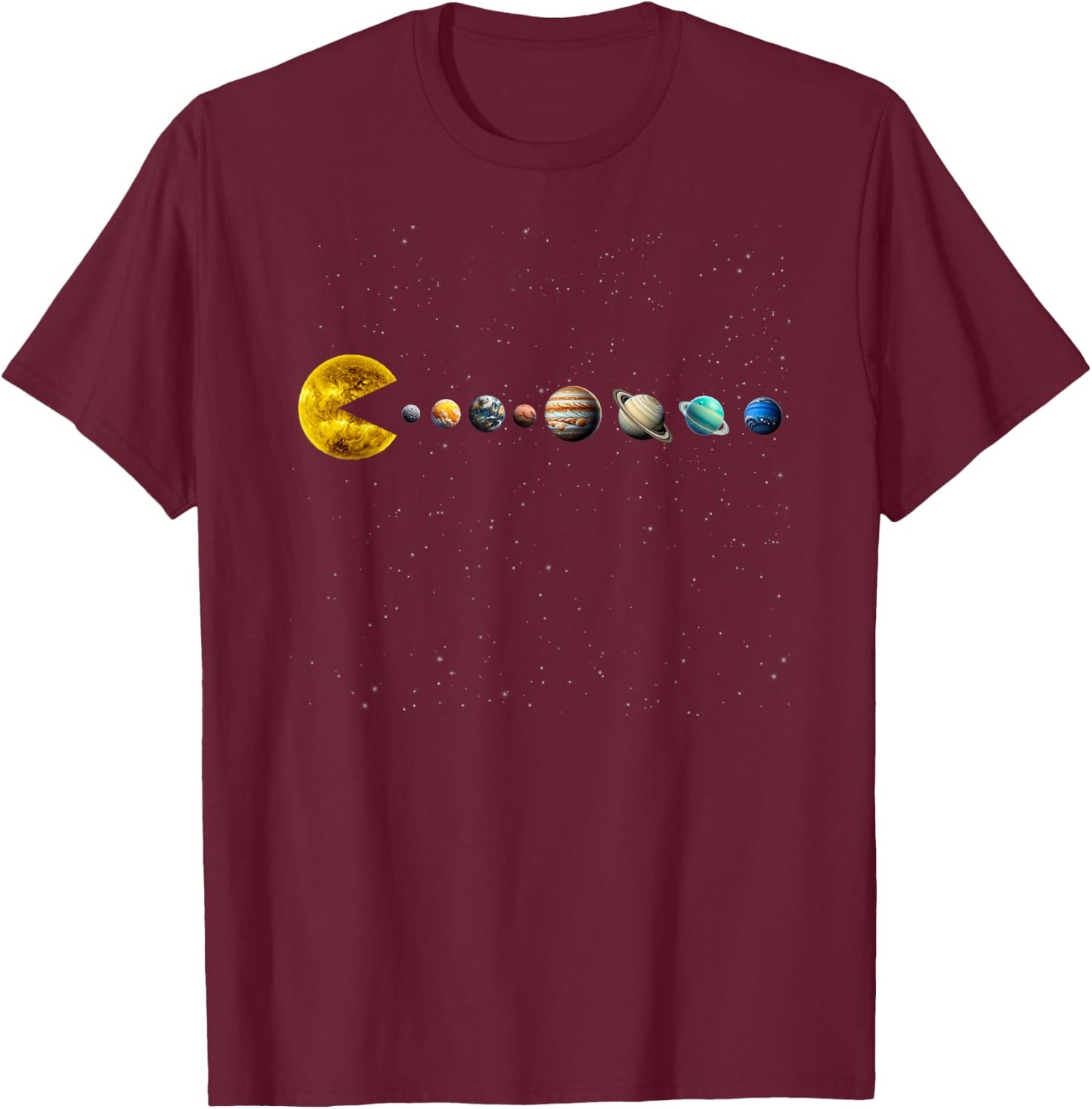 Funny Astronaut Planets gift Video Games astronomy space T-Shirt - T-Shirt | Maroon