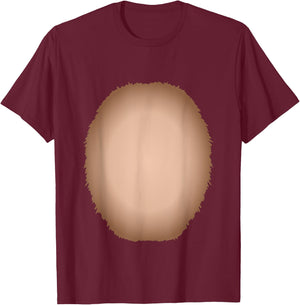 Funny Lazy DIY Bear Belly Costume for Halloween Party T-Shirt - T-Shirt | Maroon