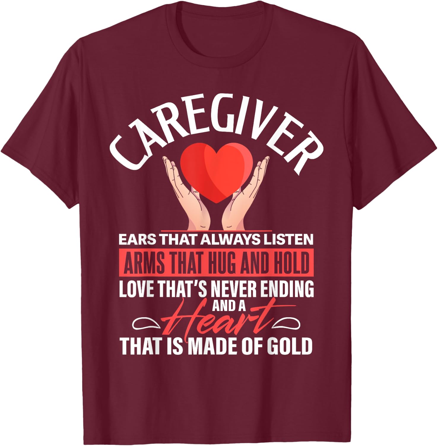 Caregiver Definition Caretaker Nursing Expert Caregiving T-Shirt - T-Shirt | Maroon