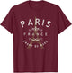 Paris France Vintage T-Shirt - T-Shirt | Maroon