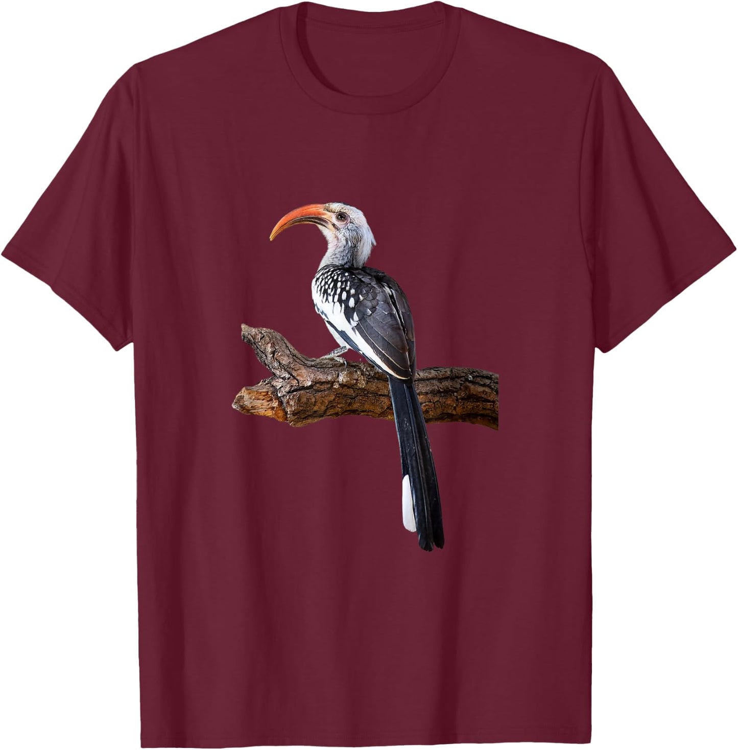 Yellow Hornbill Bird Shirt Southern Yellow-billed Hornbill T-Shirt - T-Shirt | Maroon