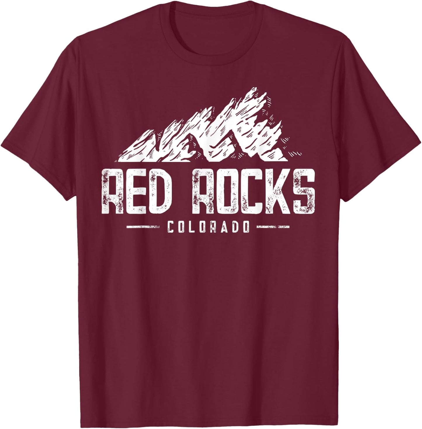 Red Rocks - Morrison Colorado - Visit Red Rocks T-Shirt - T-Shirt | Maroon