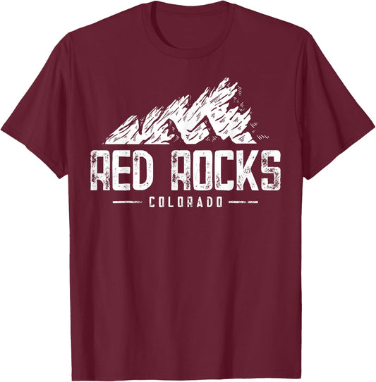 Red Rocks - Morrison Colorado - Visit Red Rocks T-Shirt - T-Shirt | Maroon