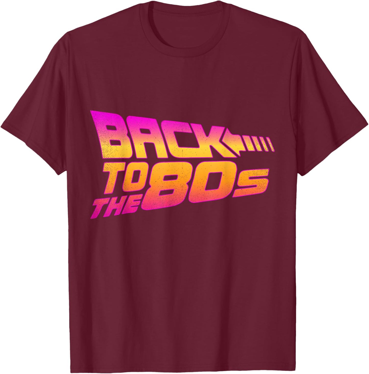 Back To The 80s Costume Retro Fancy Dress Halloween Party T-Shirt - T-Shirt | Maroon
