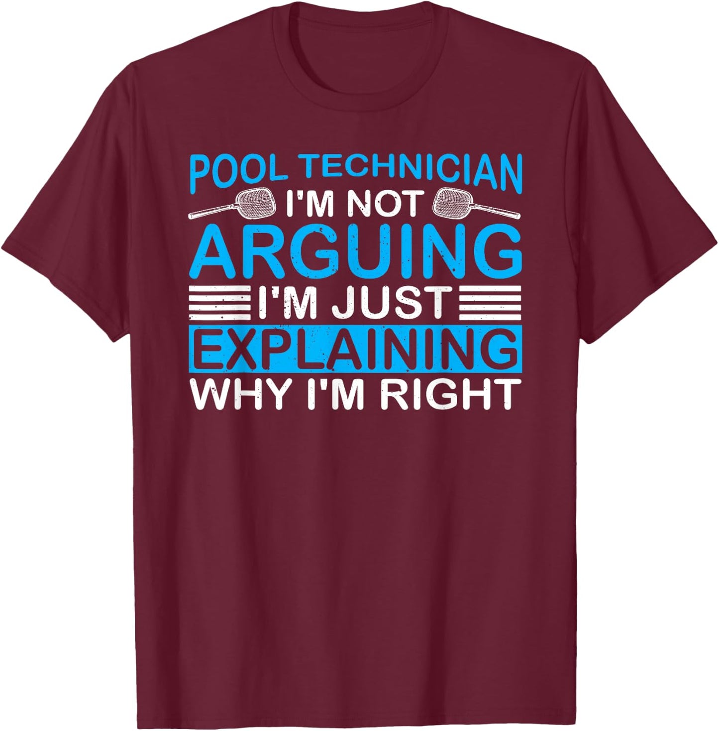 Funny Pool Technician Saying Pool Tech Repair Services T-Shirt - T-Shirt | Maroon