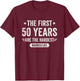 Couples Married 50 Years - Funny 50th Wedding Anniversary T-Shirt - T-Shirt | Maroon