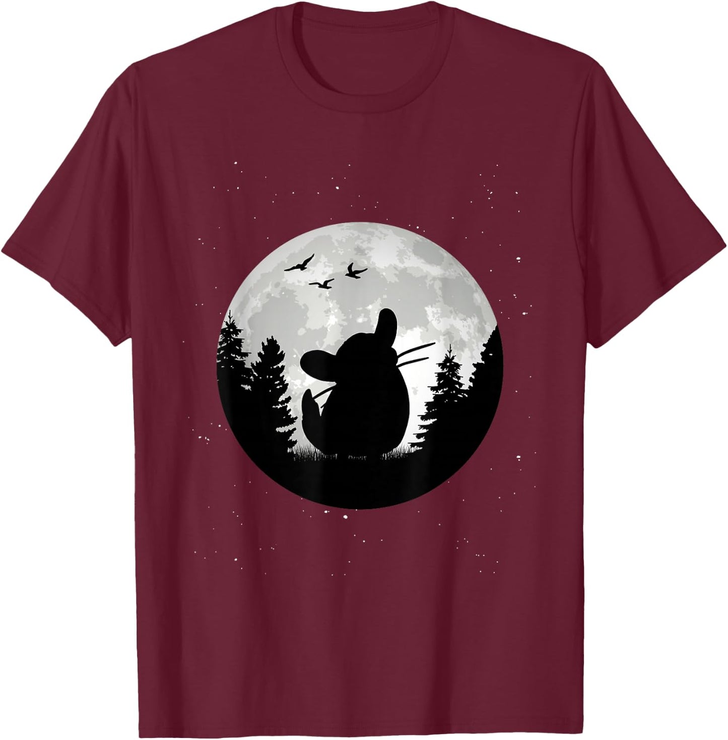 Chinchilla Moon T-Shirt - T-Shirt | Maroon