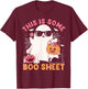 This Is Some Boo Sheet Cute Ghost Retro Halloween Costume T-Shirt - T-Shirt | Maroon