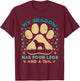 Dog Paw Flower My Shadow Has Four Legs And A Tail Men Women T-Shirt - T-Shirt | Maroon