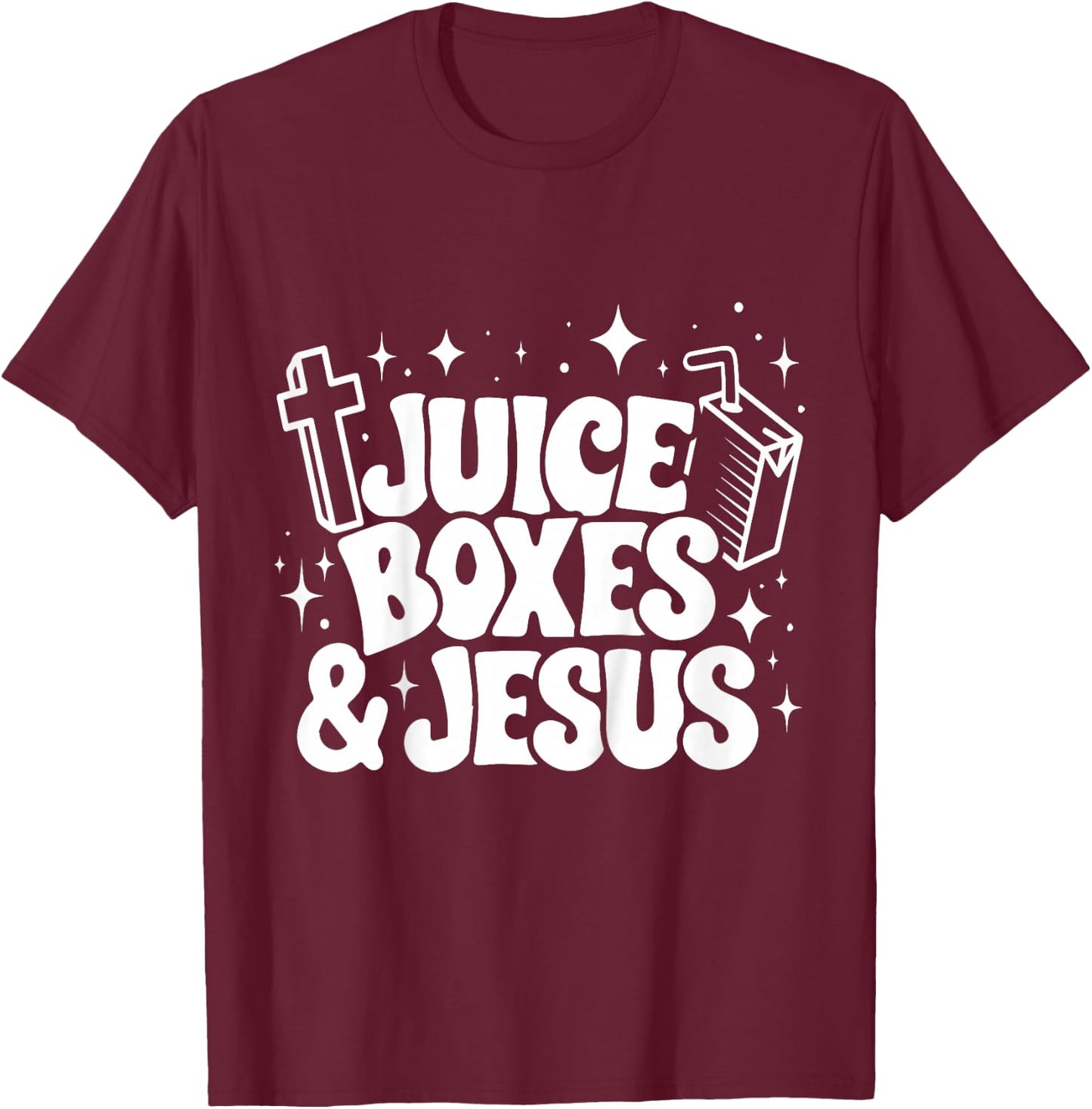 Kids A Juice boxes Saved My Life & Jesus Diabetes Awareness T-Shirt - T-Shirt | Maroon