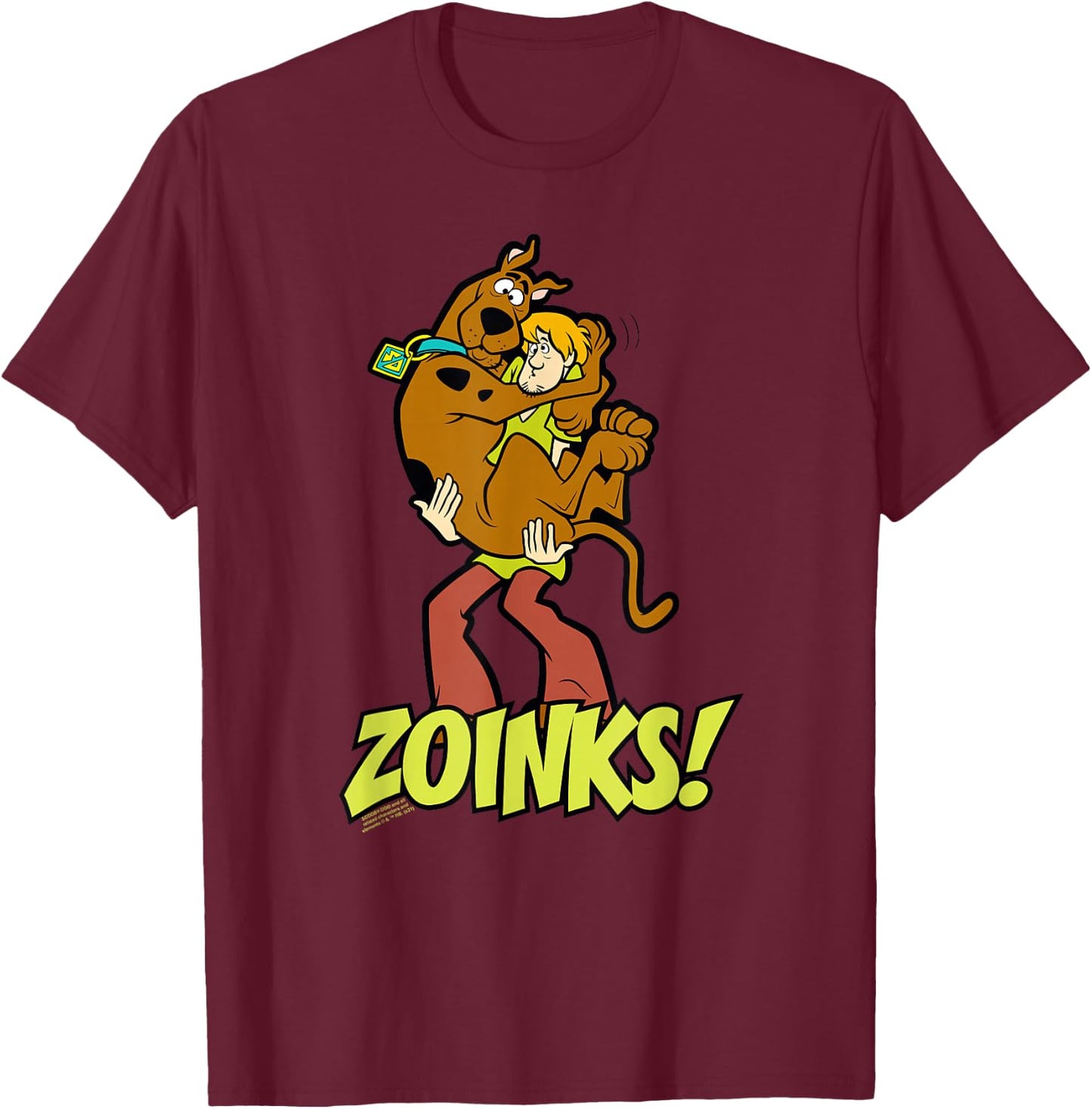Scooby-Doo and Shaggy Zoinks! T-Shirt - T-Shirt | Maroon