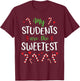 Cute Christmas Quote For Teacher Funny Winter Candy Cane T-Shirt - T-Shirt | Maroon