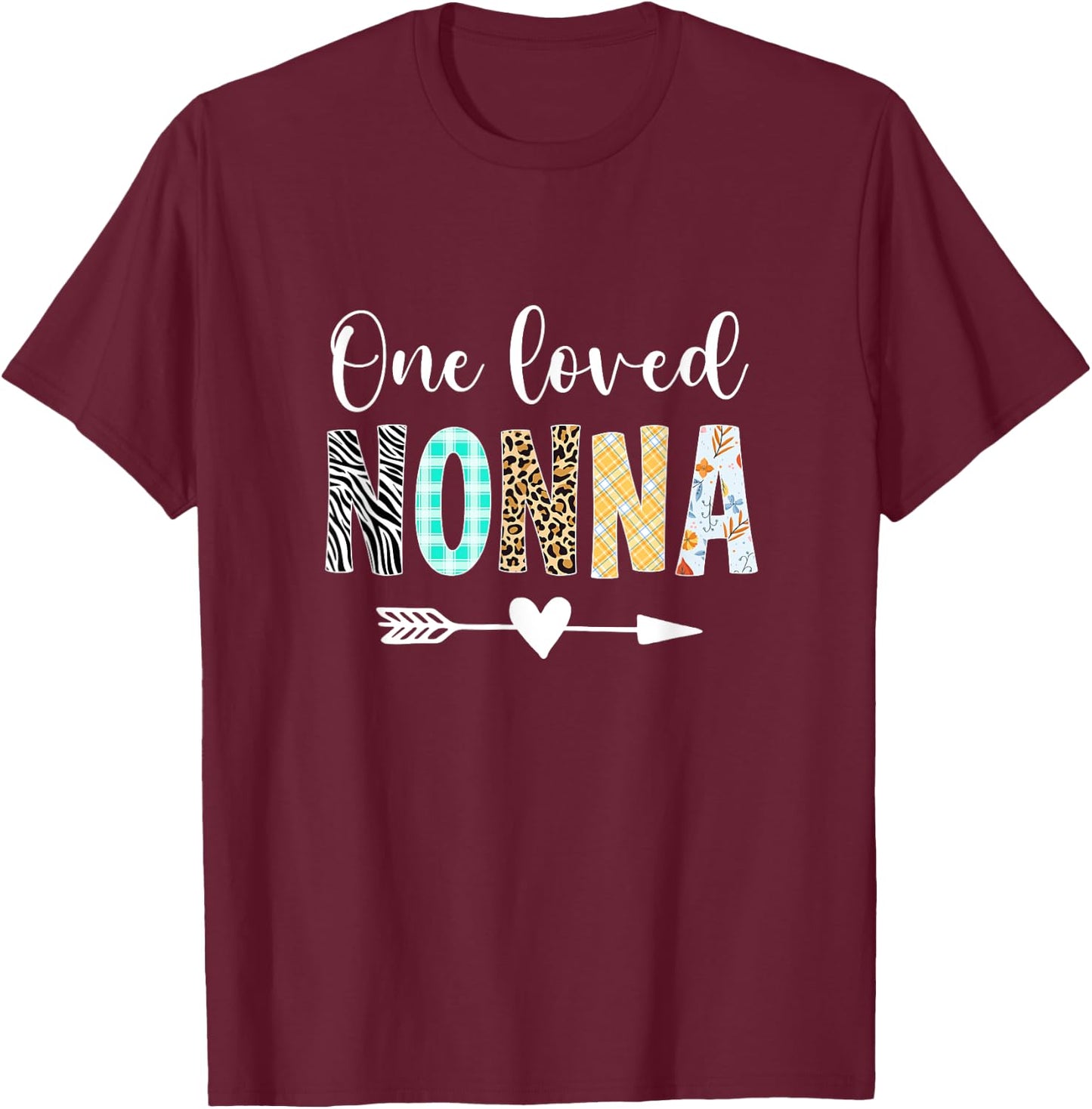 Nonna Women Cute Design One Loved Nonna Mother's Day T-Shirt - T-Shirt | Maroon