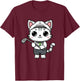 Golfing Funny Cat Golf Women Girls Golf Kawaii T-Shirt - T-Shirt | Maroon