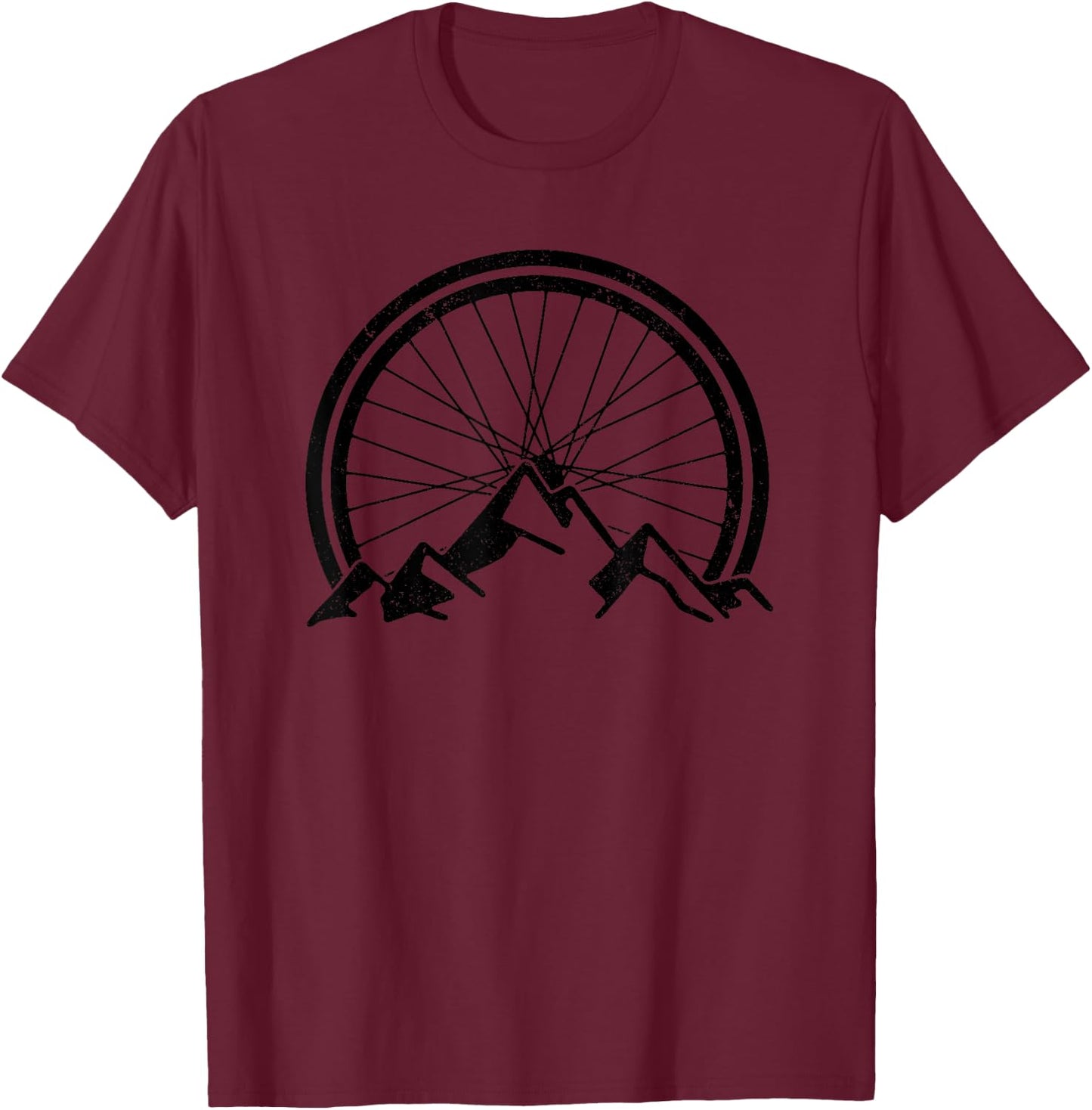 Mountain Bike MTB Downhill Biking Cycling Biker T-Shirt - T-Shirt | Maroon