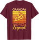 Grandpa The Pizza Legend Father's Day Funny Pizza Making T-Shirt - T-Shirt | Maroon
