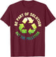 No Littering Anti Littering Recycle Climate Change T-Shirt - T-Shirt | Maroon