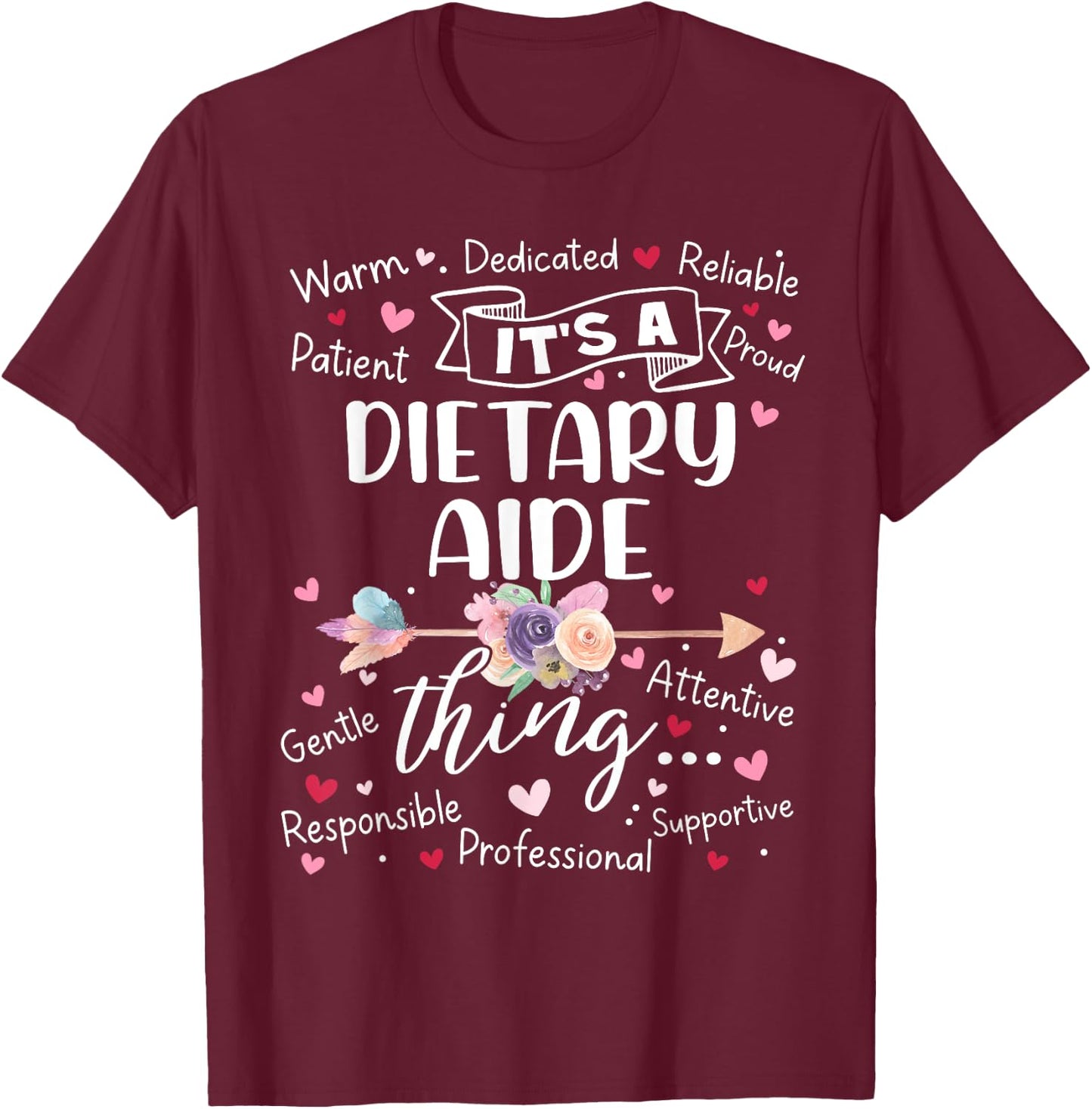 Dietary Aide Squad Team Crew Rock Week Mother's Day Women T-Shirt - T-Shirt | Maroon