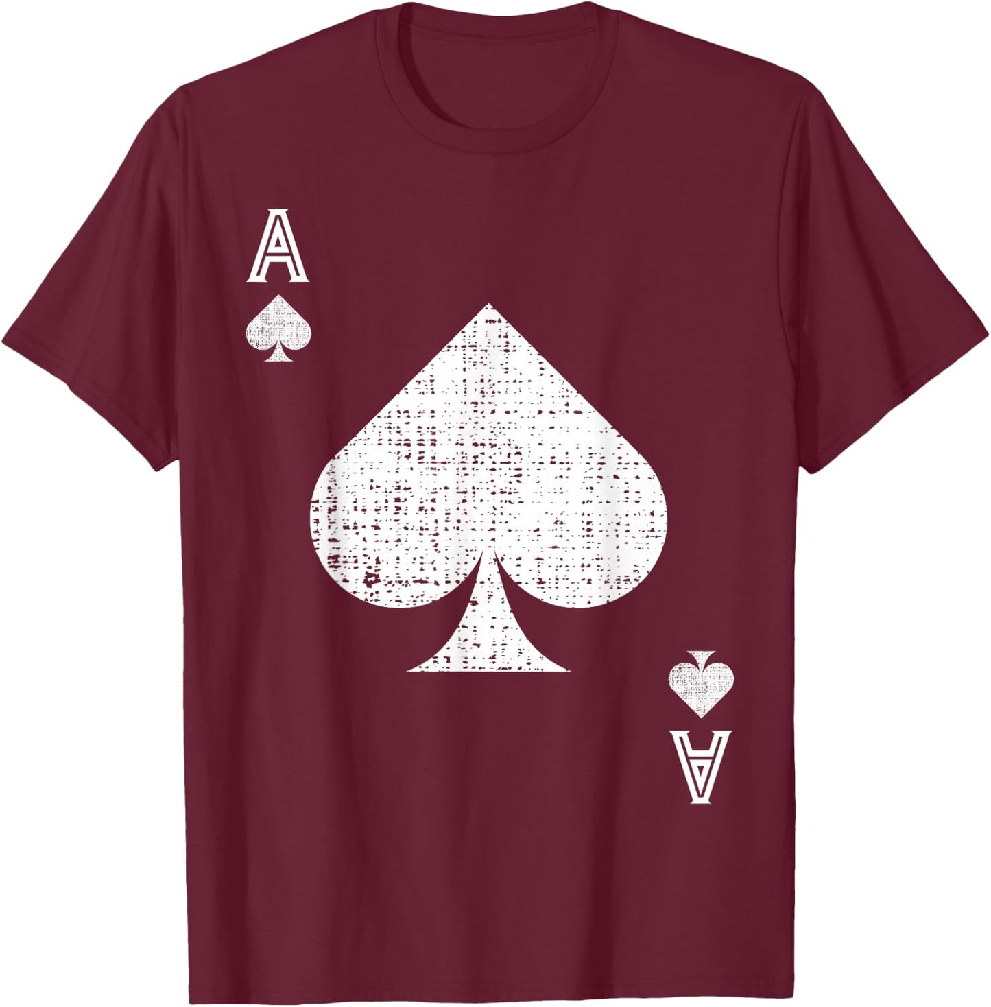 Ace of Spades Halloween Costume T-Shirt - T-Shirt | Maroon