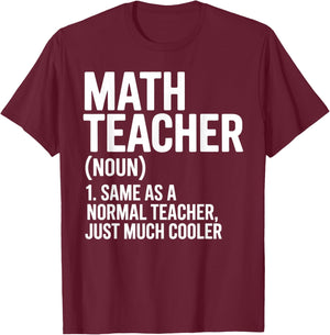 Cool Math Teacher Art Women Kids School Math Teacher T-Shirt - T-Shirt | Maroon
