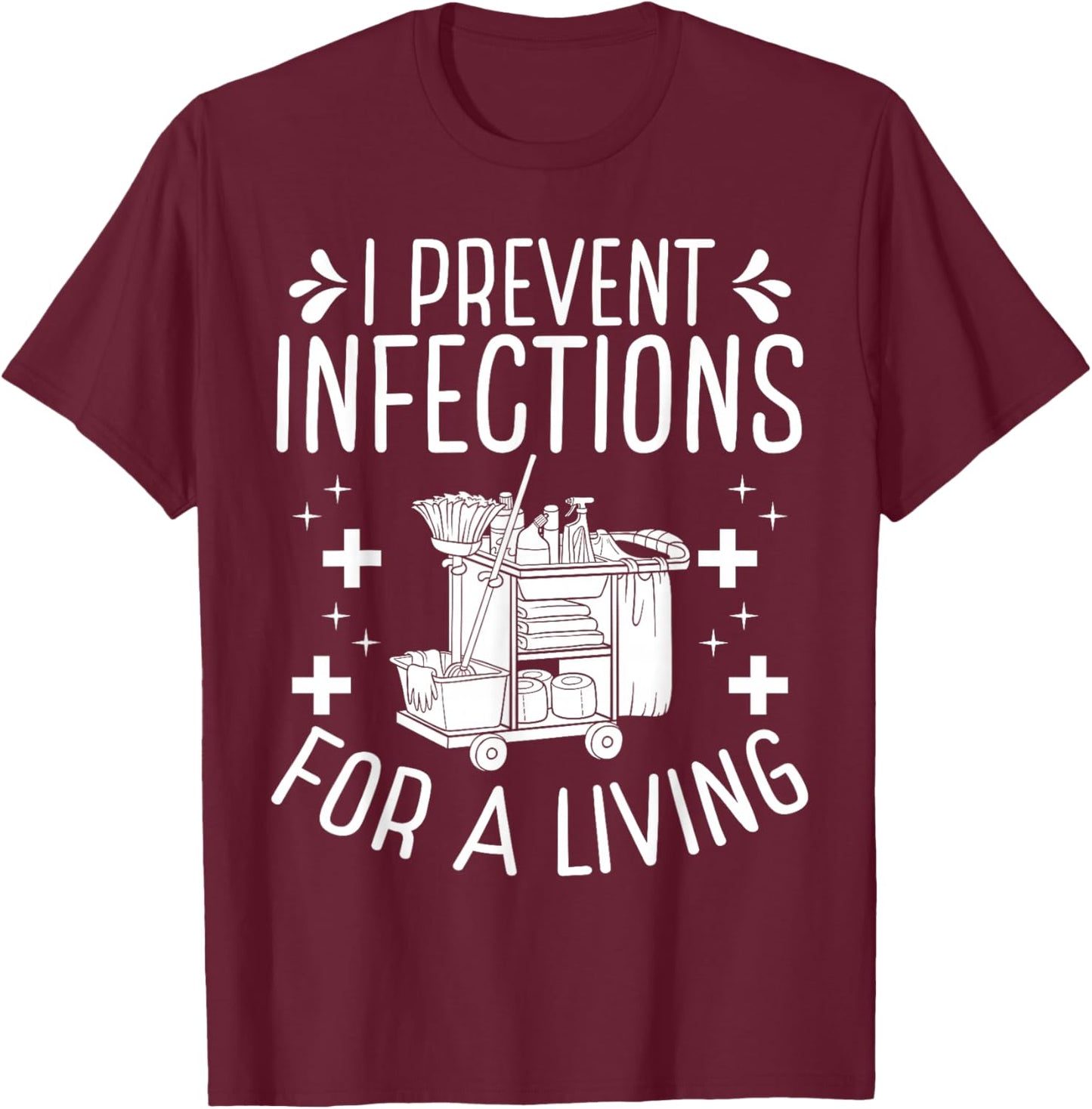 EVS Worker Environmental Service Technician EVS Tech T-Shirt - T-Shirt | Maroon