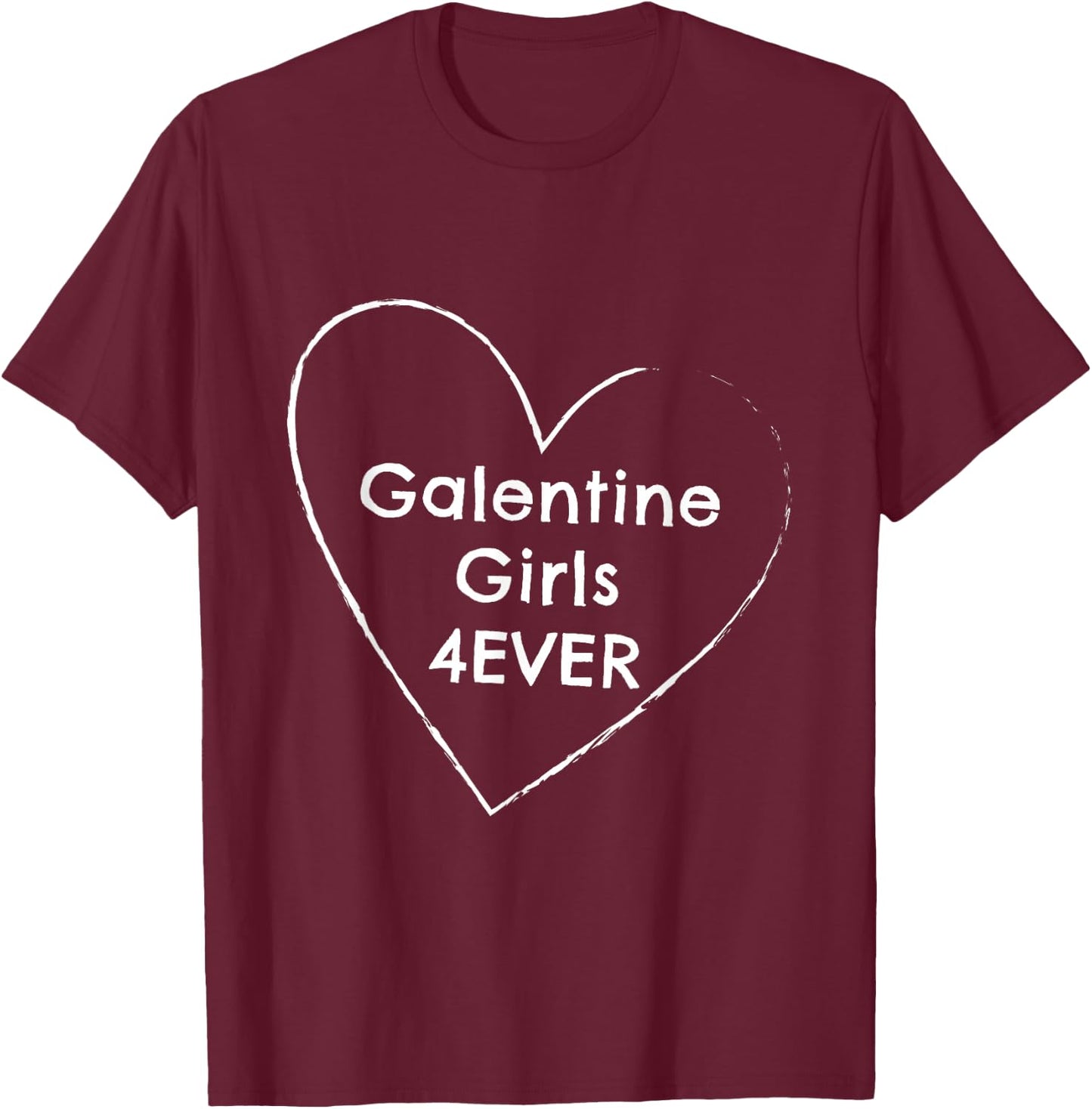 Funny Galentines Day 2026 Feb 13 Ladies Girls Night Out T-Shirt - T-Shirt | Maroon